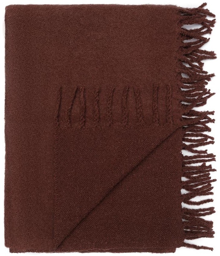 Плед мохеровый шоколадного цвета из коллекции essential, 130х180 см (79738)