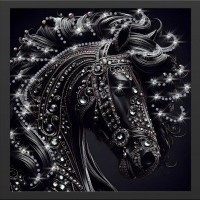 Картина Ночная грация с кристаллами Swarovski (2453)