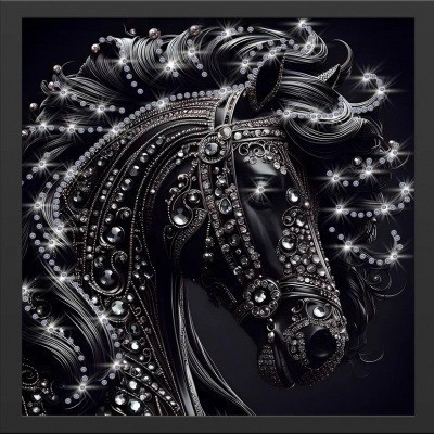 Картина Ночная грация с кристаллами Swarovski (2453)