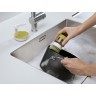 Щетка с дозатором моющего средства palm scrub™, серая (44645)