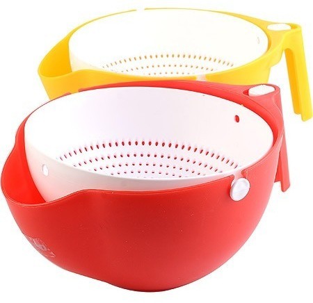 Дуршлаг с миской 2 в 1 с ручкой (RE627)