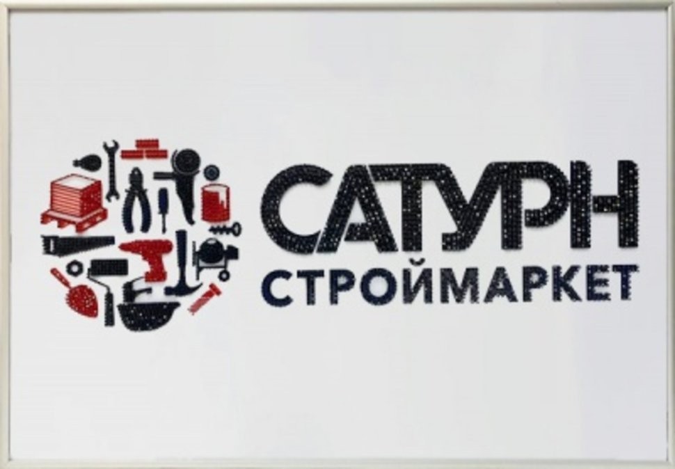 Картина Логотип Сатурн с кристаллами Swarovski (2210)