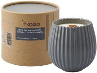 Свеча ароматическая с деревянным фитилём nutmeg, leather &amp; vanilla из коллекции edge, серый, 60 ч (75693)