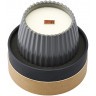 Свеча ароматическая с деревянным фитилём nutmeg, leather & vanilla из коллекции edge, серый, 60 ч (75693)