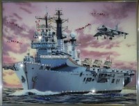 Картина Военный корабль с кристаллами Swarovski (1344)