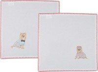 Набор салфеток из 2-х шт &quot;мистер и миссис йорк &quot; 40х40,вышивка,белый,100%хлопок SANTALINO (850-844-8)