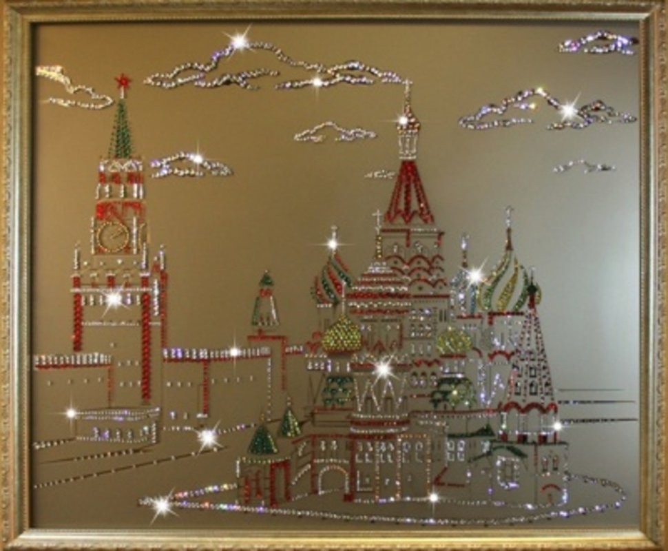 Картина Красная площадь с кристаллами Swarovski (1184)