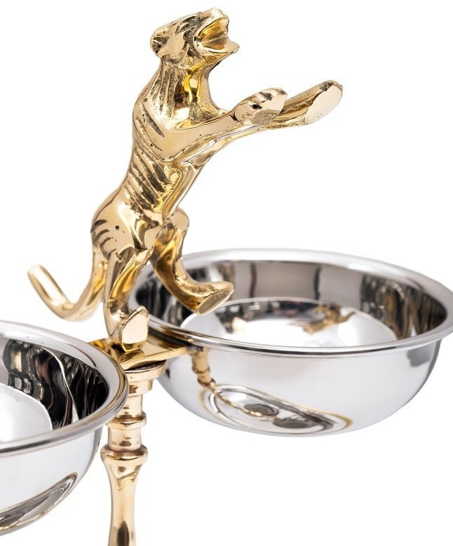 Подставка д/закусок двухуровневая  н/ж сталь 25*17*29см (TT-00011197)