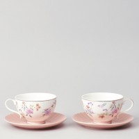 Чайный набор lefard &quot;времена года&quot; на 2 пер. 4 пр. 250 мл розовый (42-572)