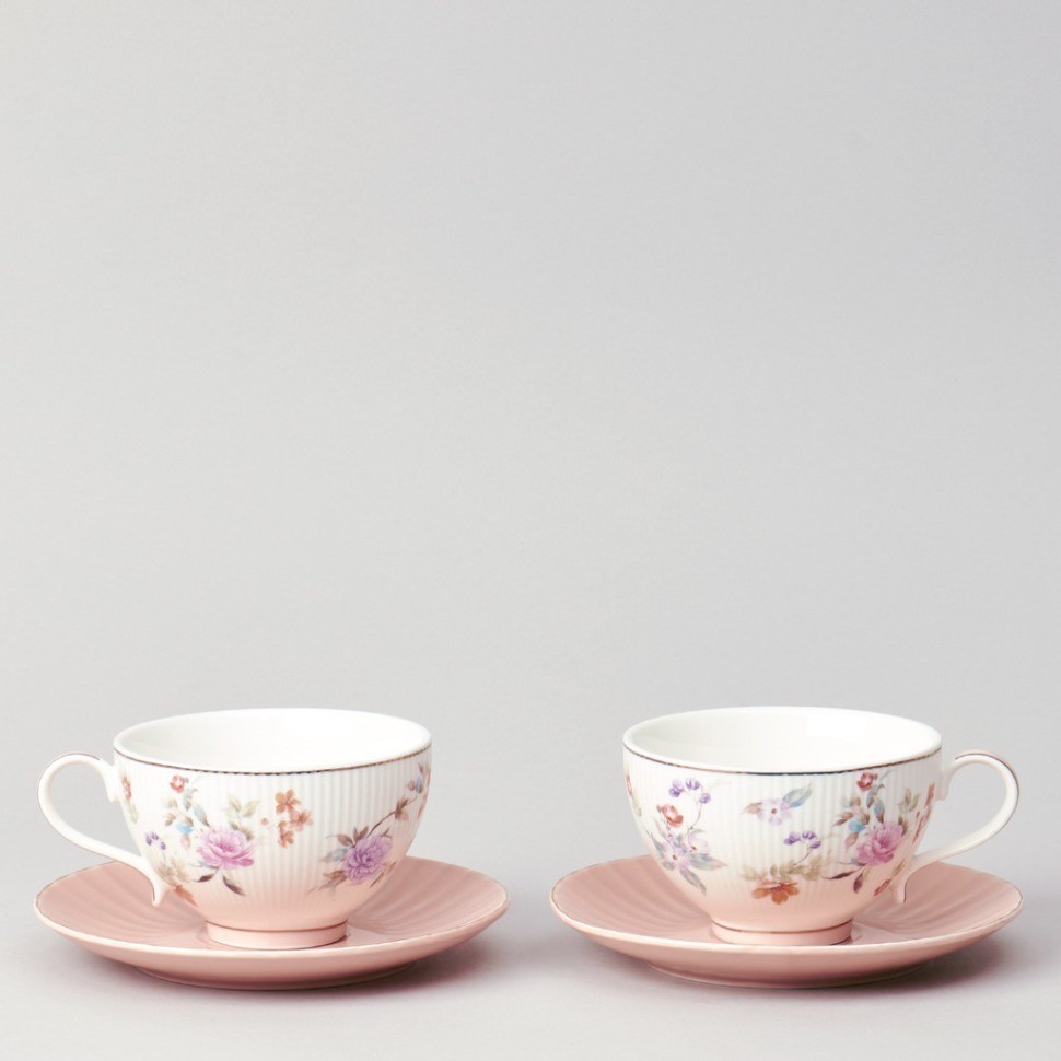 Чайный набор lefard "времена года" на 2 пер. 4 пр. 250 мл розовый (42-572)