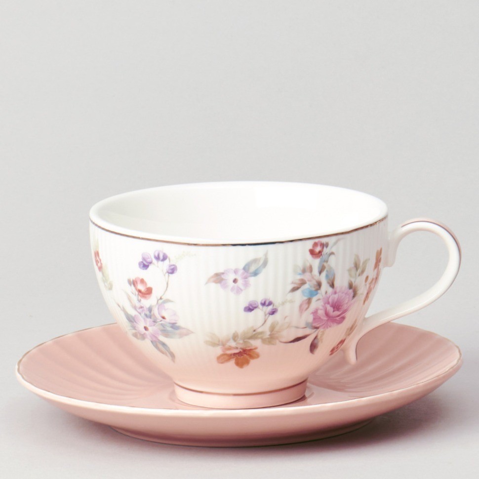 Чайный набор lefard "времена года" на 2 пер. 4 пр. 250 мл розовый (42-572)