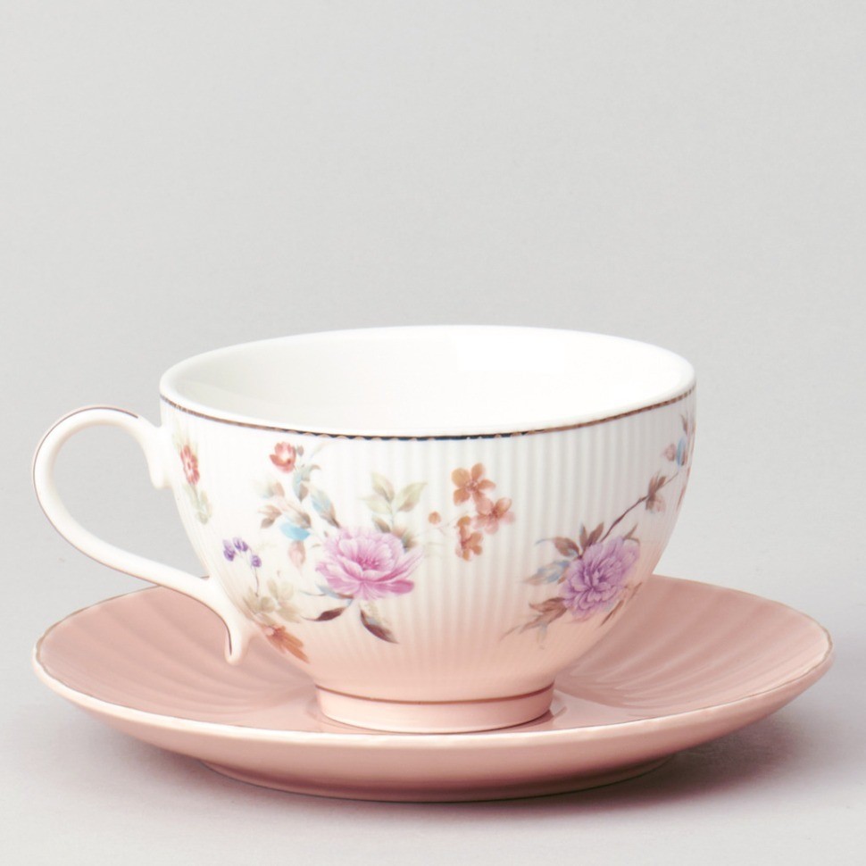 Чайный набор lefard "времена года" на 2 пер. 4 пр. 250 мл розовый (42-572)