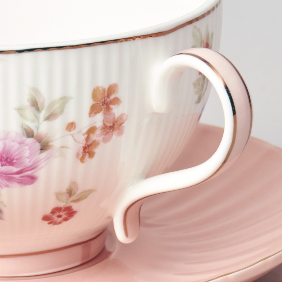 Чайный набор lefard "времена года" на 2 пер. 4 пр. 250 мл розовый (42-572)