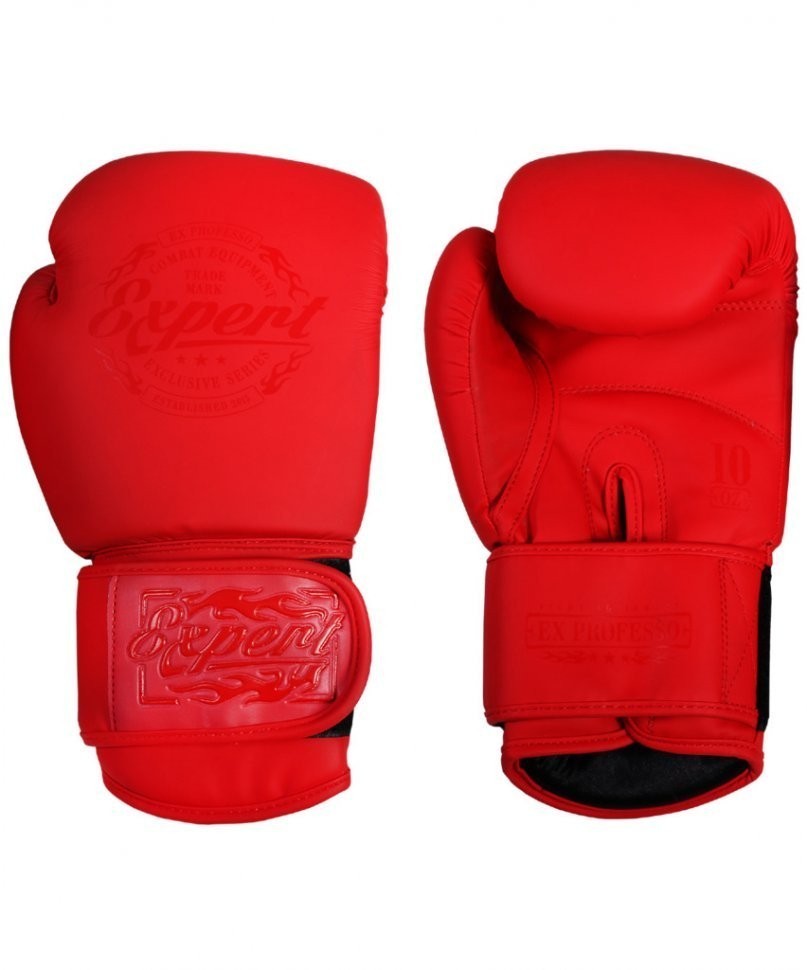Перчатки боксерские BGS-V012, красный, 12 oz (845748)