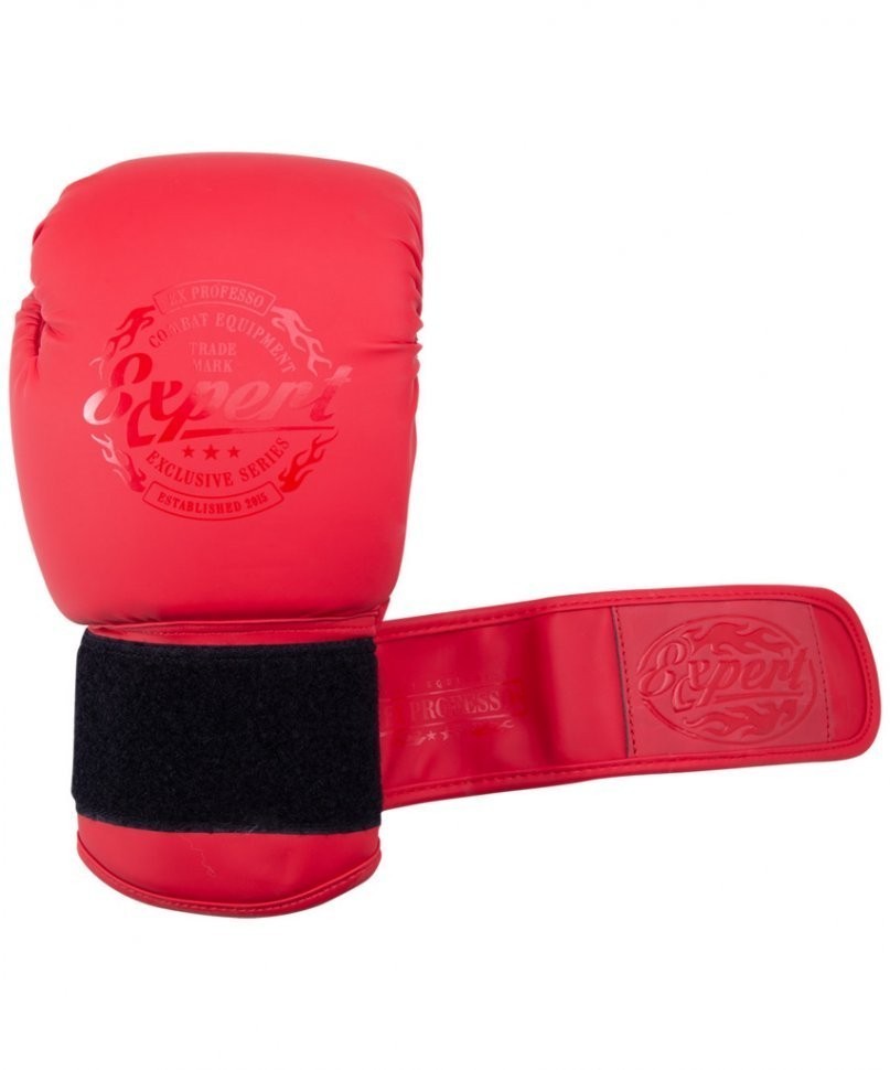 Перчатки боксерские BGS-V012, красный, 12 oz (845748)