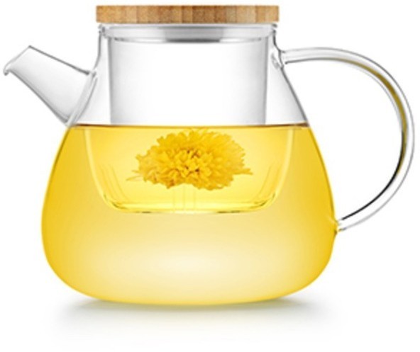 Чайник S'095, 12.9, Боросиликатное стекло. бамбук, clear, SAMADOYO