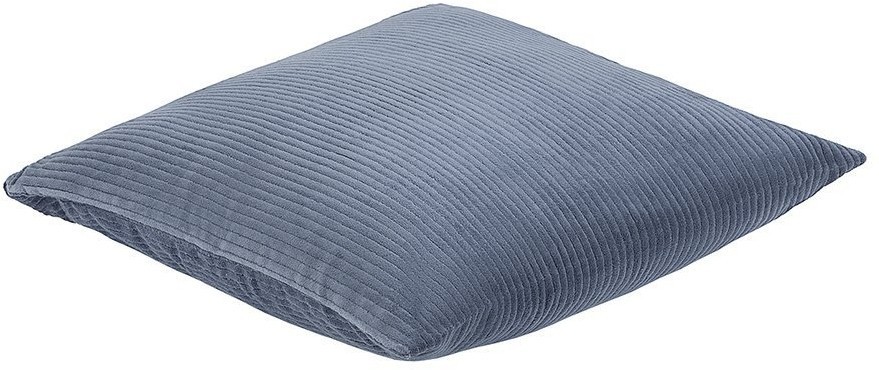 Чехол на подушку фактурный из хлопкового бархата темно-синего цвета  из коллекции essential, 45х45 см (74391)