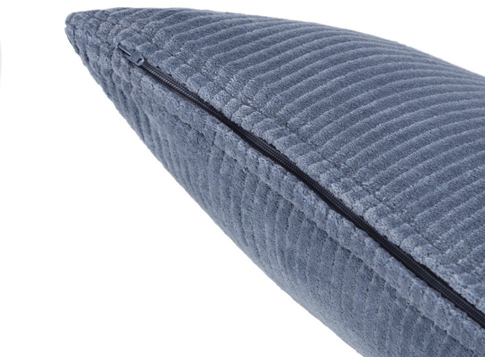 Чехол на подушку фактурный из хлопкового бархата темно-синего цвета  из коллекции essential, 45х45 см (74391)