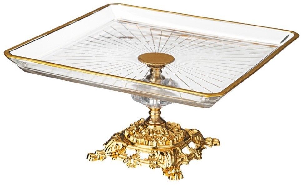 Блюдо на ножке, 24х24 см DECORES (197-1022)