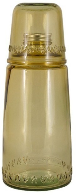 Бутылка для воды 1л со стаканом 0,22 л Natural Water, коричневые - VSM-XRD8379-DB411 SAN MIGUEL
