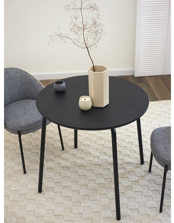 Стол обеденный round, D80 см, черный (77794)