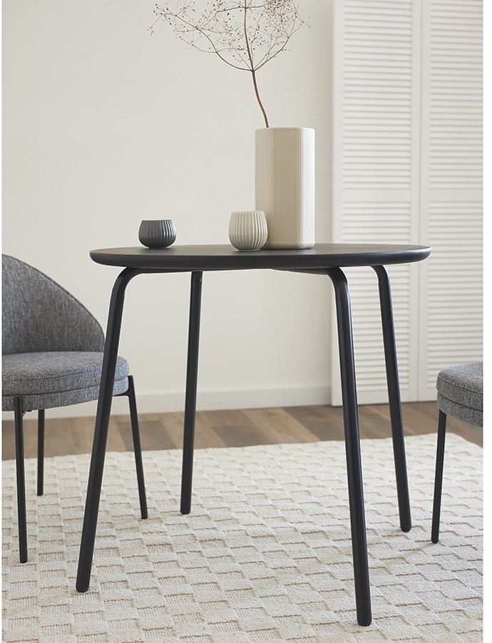 Стол обеденный round, D80 см, черный (77794)