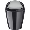Корзина для мусора с крышкой del, 2 л, черная (70873)