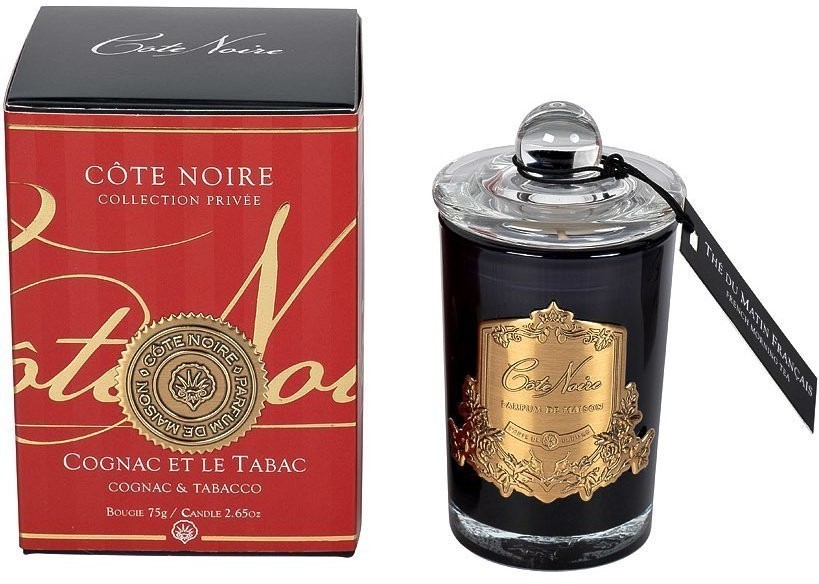 Свеча ароматическая Cognac/Tobacco в стакане в упаковке 75 гр. (TT-00006241)