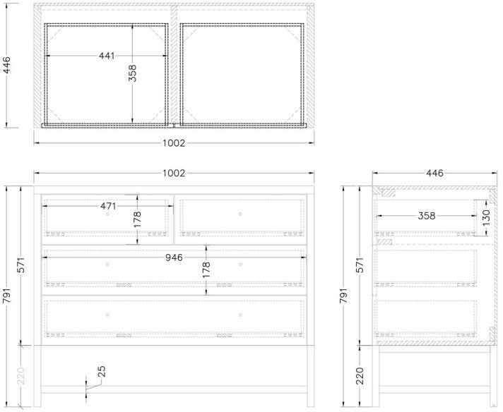 Комод 101*45*79см (00003016)