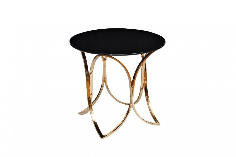 Стол журнальный черное стекло/хром d50*55см (00003051)