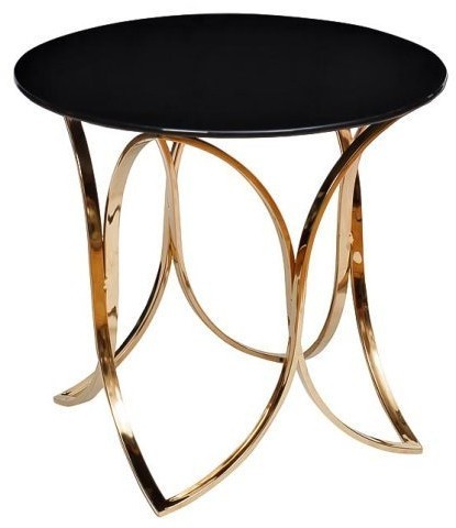 Стол журнальный черное стекло/хром d50*55см (00003051)