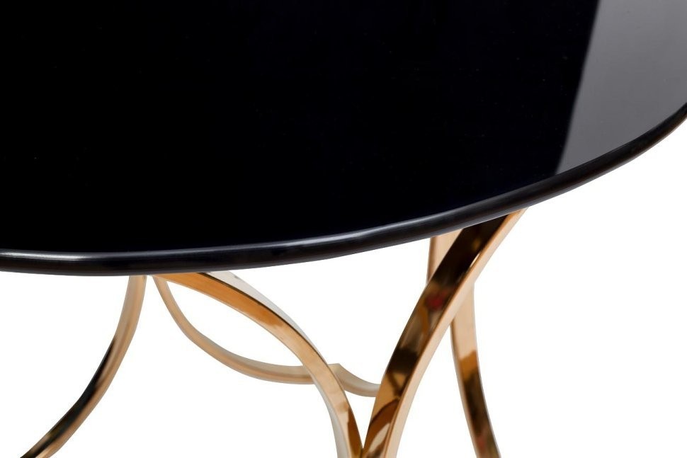 Стол журнальный черное стекло/хром d50*55см (00003051)