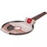 Сковорода блинная agness "spicy" с "мраморным" антипригар.покрытием 22 см цвет: шоколад Agness (947-555)