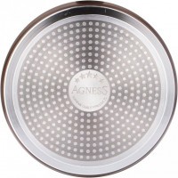 Сковорода блинная agness &quot;spicy&quot; с &quot;мраморным&quot; антипригар.покрытием 22 см цвет: шоколад Agness (947-555)