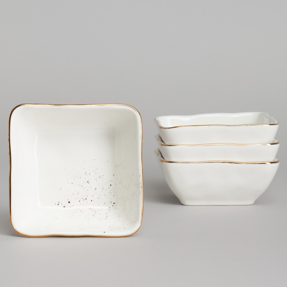 Набор розеток bronco "gold" 4 шт. 10*4 см 150 мл (263-1362)