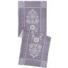 Дорожка из хлопка фиолетово-серого цвета с рисунком Ледяные узоры, new year essential, 53х150см (72140)
