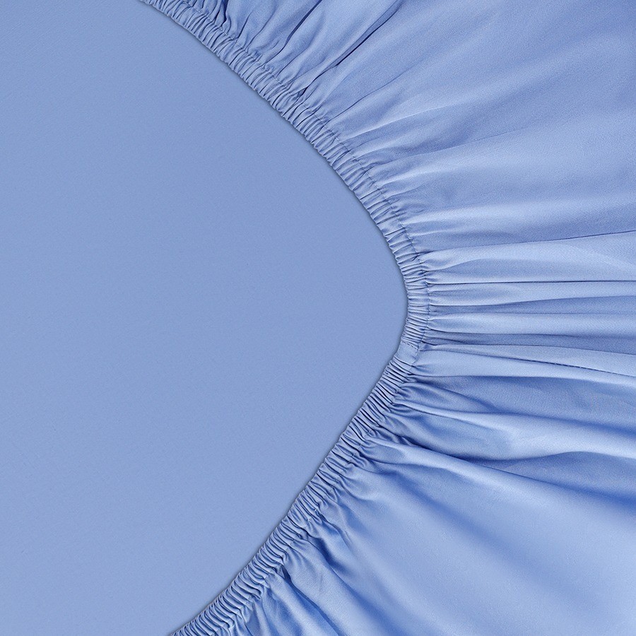 Простыня на резинке из премиального сатина сиреневого цвета из коллекции essential, 160х200х30 см (78487)