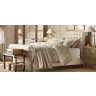Кровать Тафтид VT10943-01-02, каркас массив дуба, обивка лен, Cream, RESTORATION HARDWARE