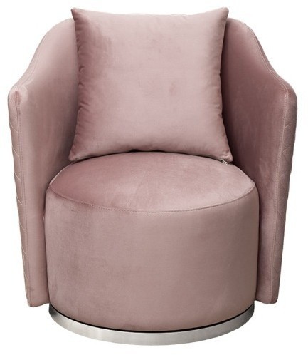 Кресло Verona вращающееся, велюр розовый Colt 007-ROS/хром 70*77*80см (TT-00012339)
