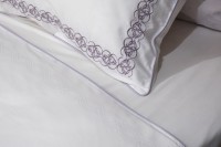 Комплект наволочек сатин вышивка Фиори,сиренево-белый, 50*70см (2шт) (TT-00015273)