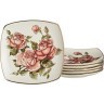 Набор тарелок из 6 шт. "корейская роза" 25*25 см Lefard (215-145)