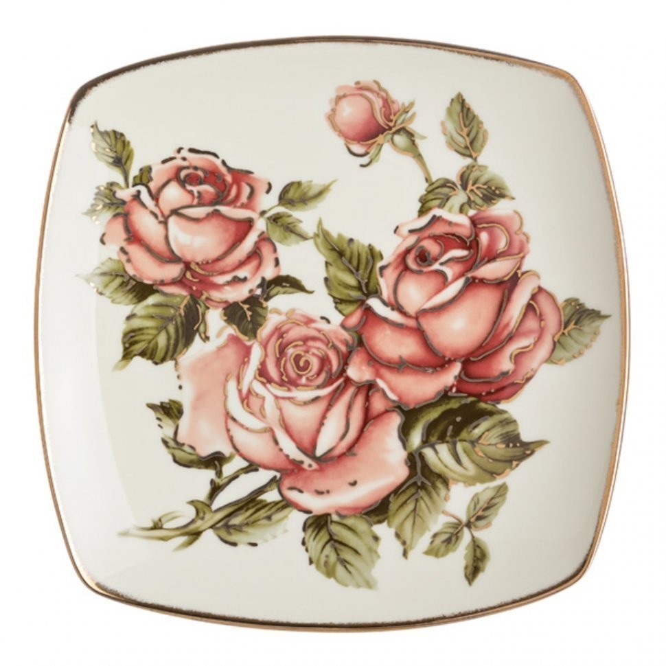 Набор тарелок из 6 шт. "корейская роза" 25*25 см Lefard (215-145)