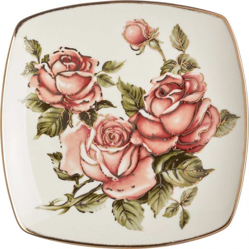 Набор тарелок из 6 шт. "корейская роза" 25*25 см Lefard (215-145)