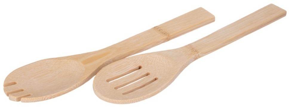 Салатник lefard "native" 24 см с ложкой и вилкой на дерев. подставке (587-186)