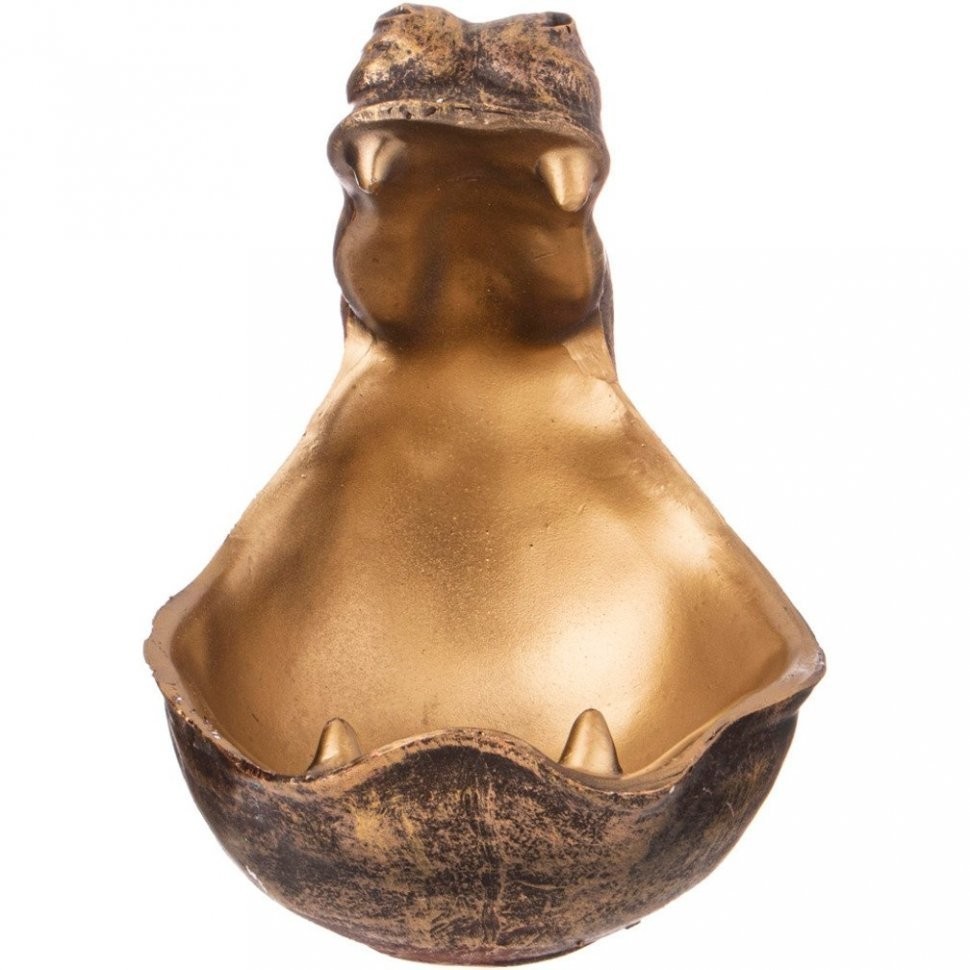 Шкатулка декоративная для мелочей "бегемот"  30*22 см цвет: бронза Lefard (169-337)