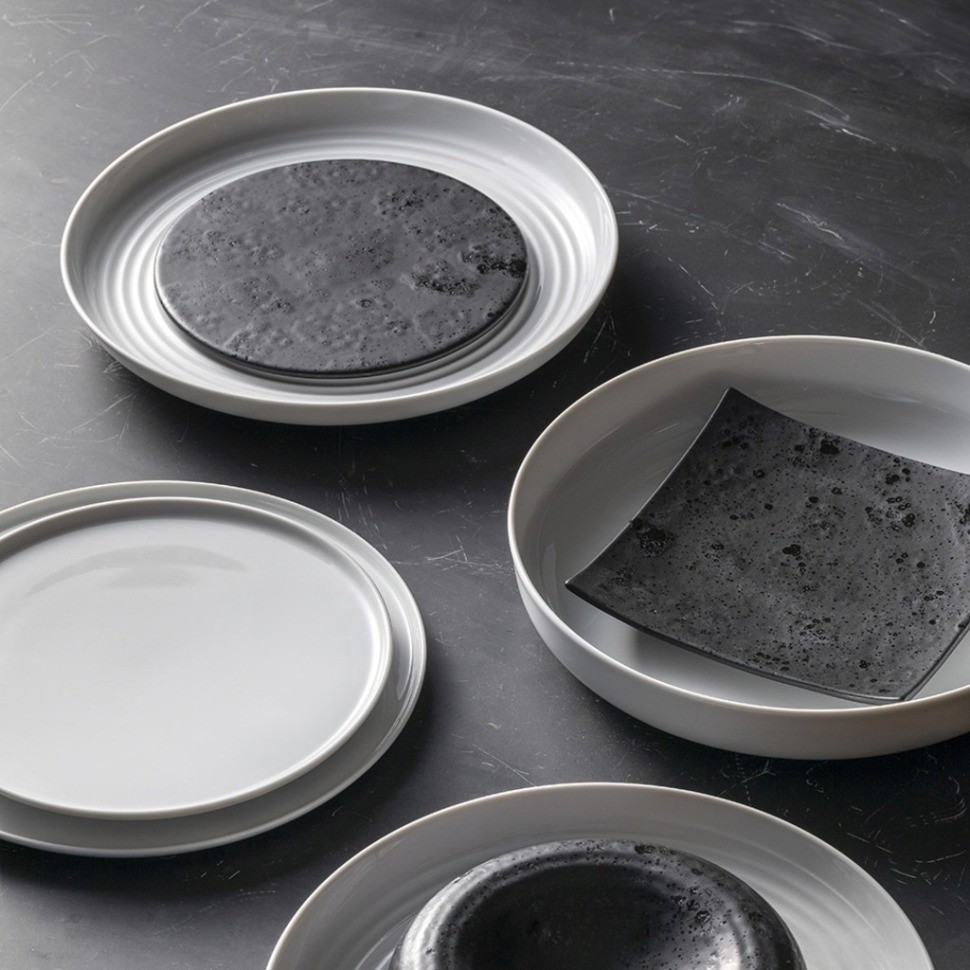 Тарелка RCP181-BLK(RCP181-03123F), 17,7 см, фарфор, Black, Costa Nova