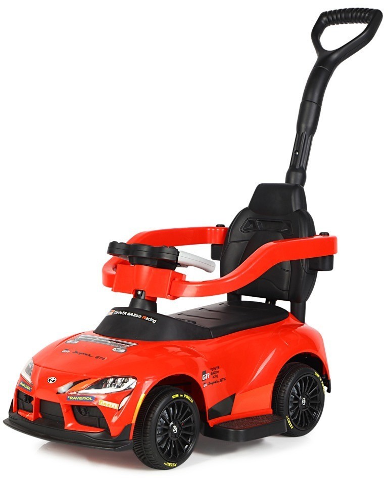 Электромобиль каталка 3in1 Toyota GR SUPRA GT4 (6V, EVA, ручка, пульт) (SMT-519B-RED)
