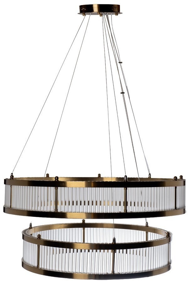 Люстра Ancona Double круглая бронза/стекло прозр. (TT-00013211)