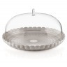 Блюдо сервировочное с крышкой tiffany, D36 см, серо-бежевое (75600)