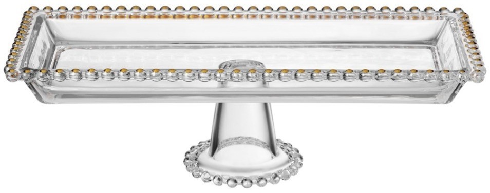 Блюдо сервировочное "golden charm" на ножке, 30*13*9,5 см Lefard (345-506)